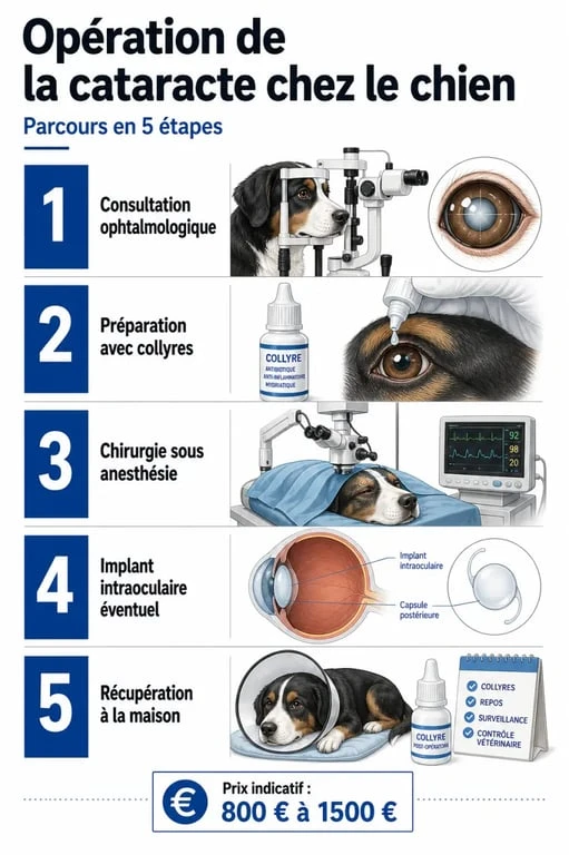 Tarif operation cataracte pour chien : parcours de l’intervention et fourchette de prix