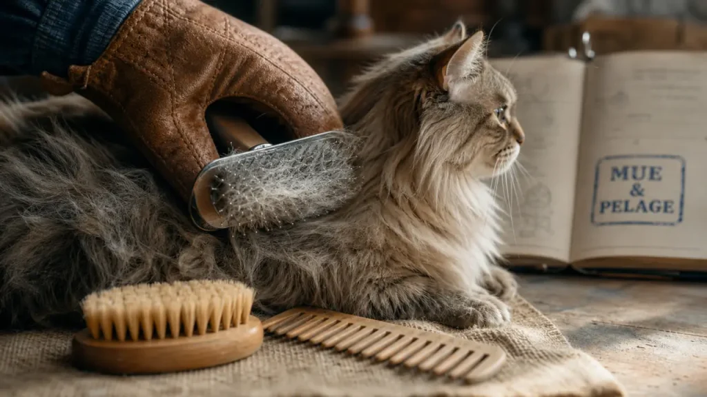 Poil du chat : brosse et peigne pour le pelage