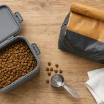 Boite à croquettes chien hermétique en plastique, croquettes 2–3 kg