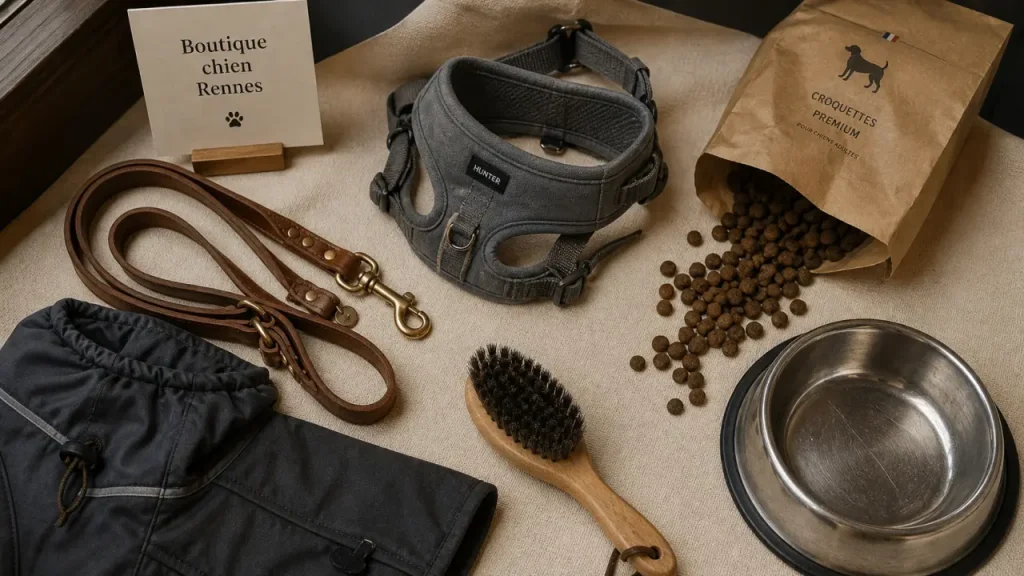 Boutique chien rennes : croquettes, gamelle inox et accessoires en magasin