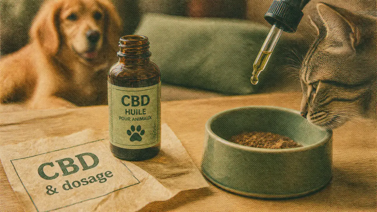 CBD chat chien : huile et dosage progressif