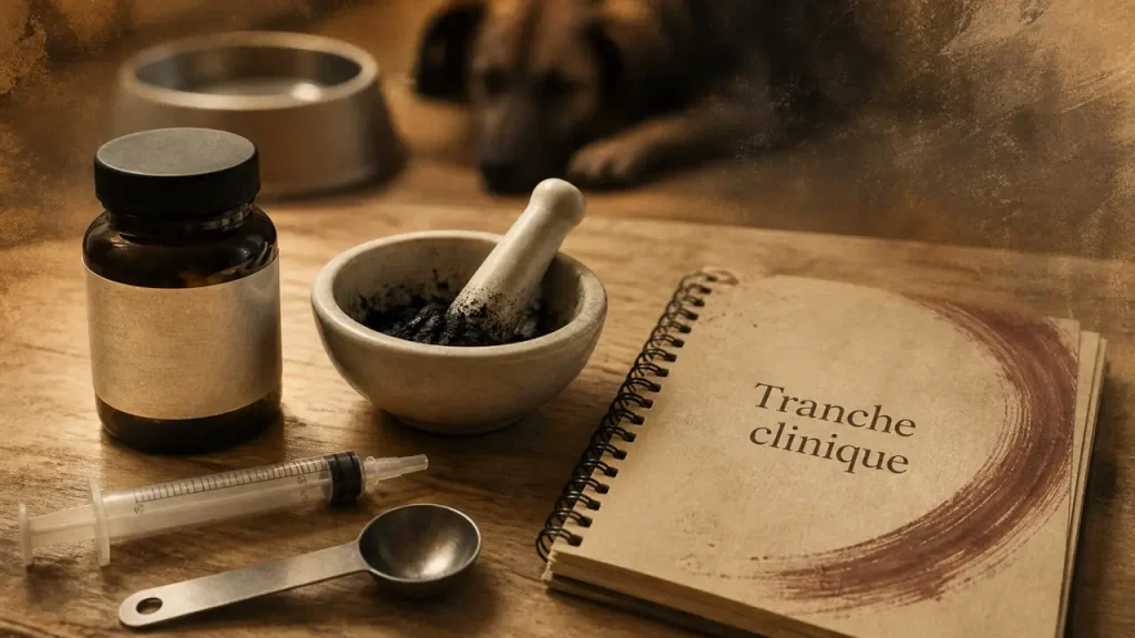 Charbon chien 1 g/kg : seringue, dose et caution vétérinaire