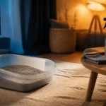 Chat fait pipi partout : litière, flaque et spray nettoyant