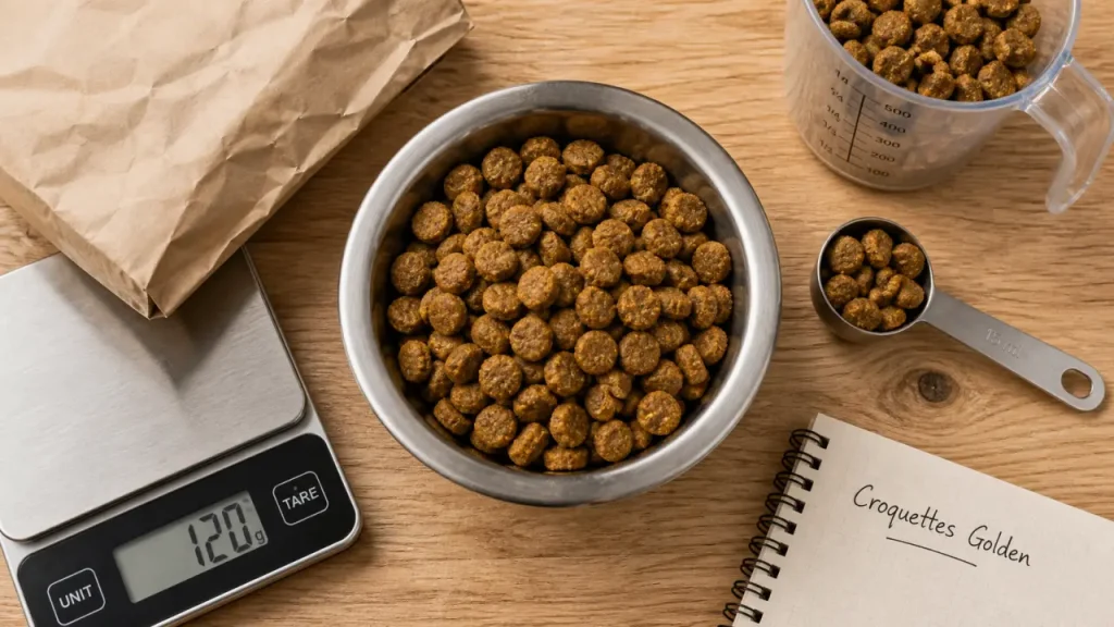 Croquette golden retriever : 300 à 450 g par jour