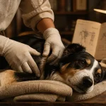 Ostéopathe chien Rennes, palpation douce à domicile près des épaules