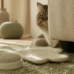 Poils de chat : brosse et gant de toilettage pour limiter la perte de poils