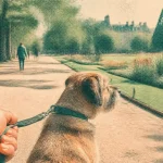 Thabor Rennes chien en laisse au parc du Thabor
