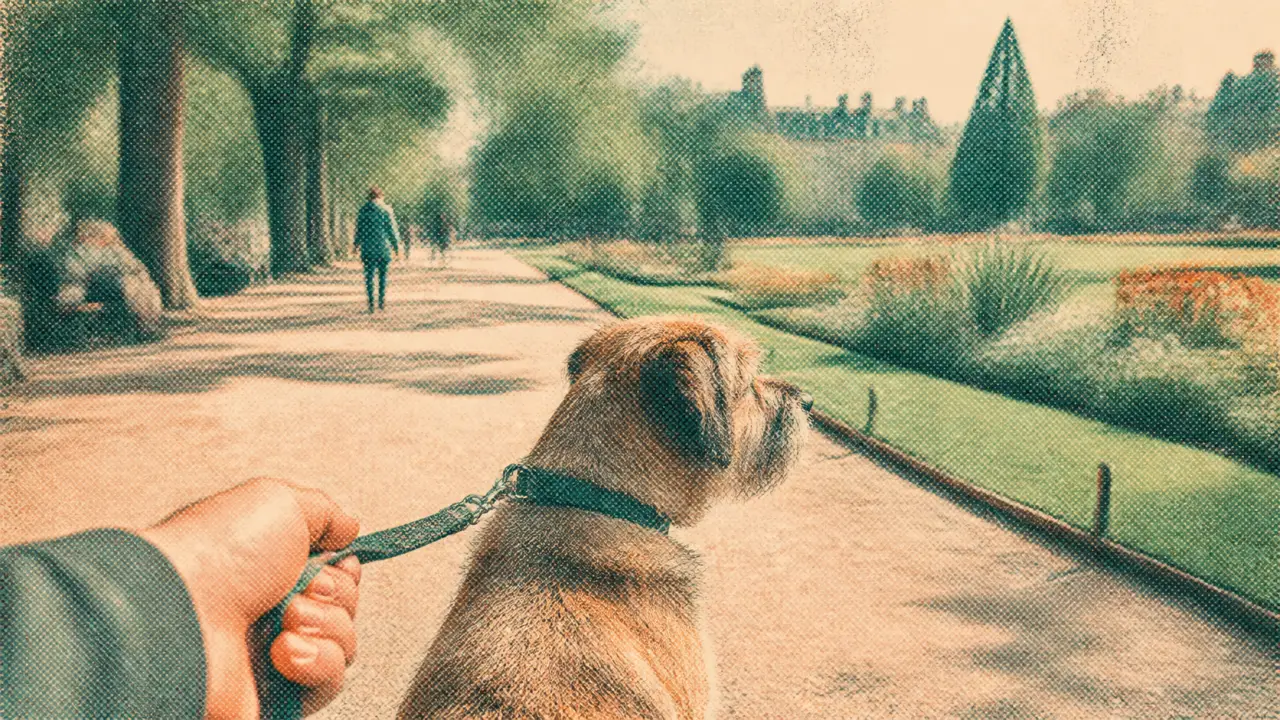 Thabor Rennes chien en laisse au parc du Thabor