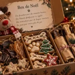 Box noel chien : friandises et jouet de Noël