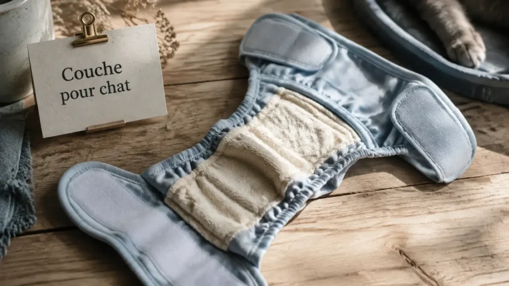 Couche pour chat lavable, taille et absorption