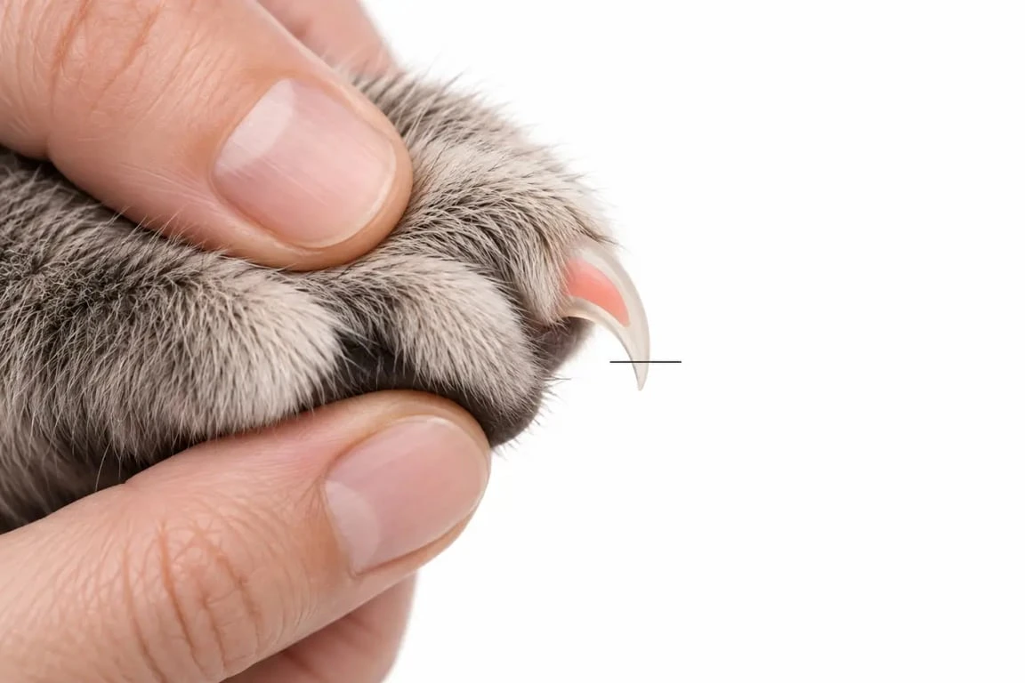 Coupe griffe chat : distinguer la pointe translucide de la zone rose sensible