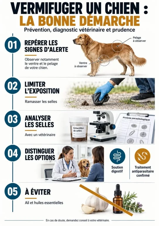 Vermifuger un chien naturellement : étapes, prévention et consultation vétérinaire