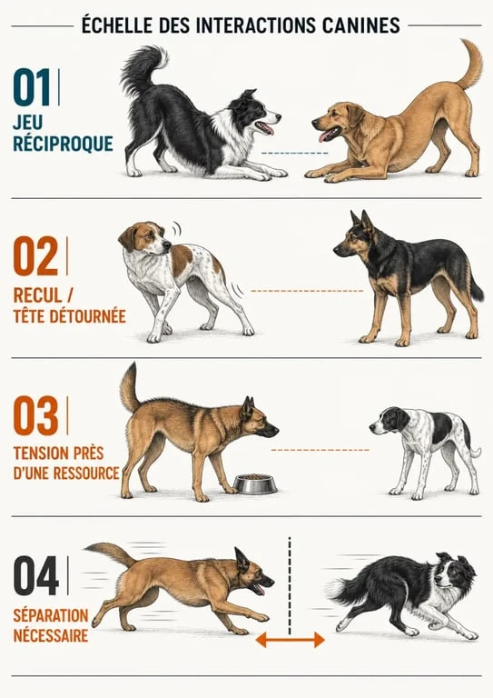 Mon chien grogne sur le nouveau chiot : reconnaître les signaux de tension et de danger