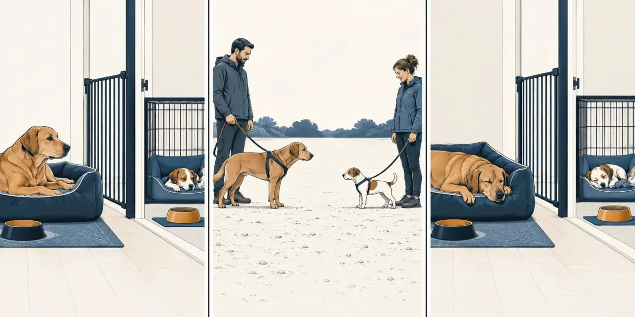 Mon chien grogne sur le nouveau chiot : étapes pour organiser une cohabitation progressive