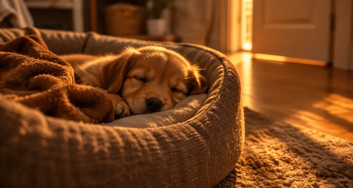 Chiot pleure la nuit, panier douillet