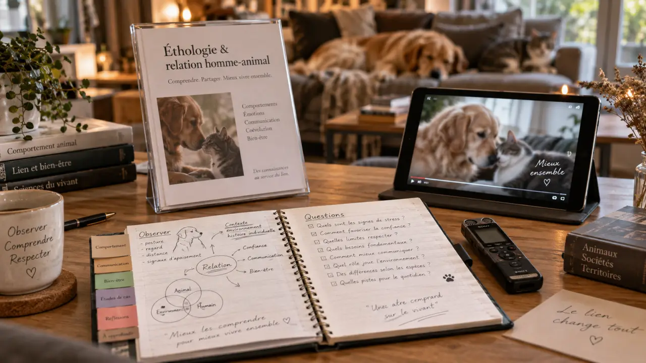 Comportementaliste animalier : carnet d’éthologie pour relation chien et chat